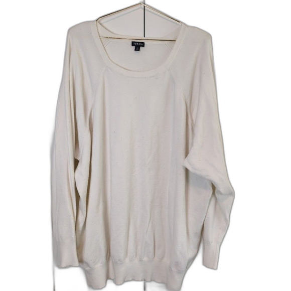 Torrid Sweaters - Torrid Soft Sweater Women’s Plus 5X 22 Off White Long Sleeve